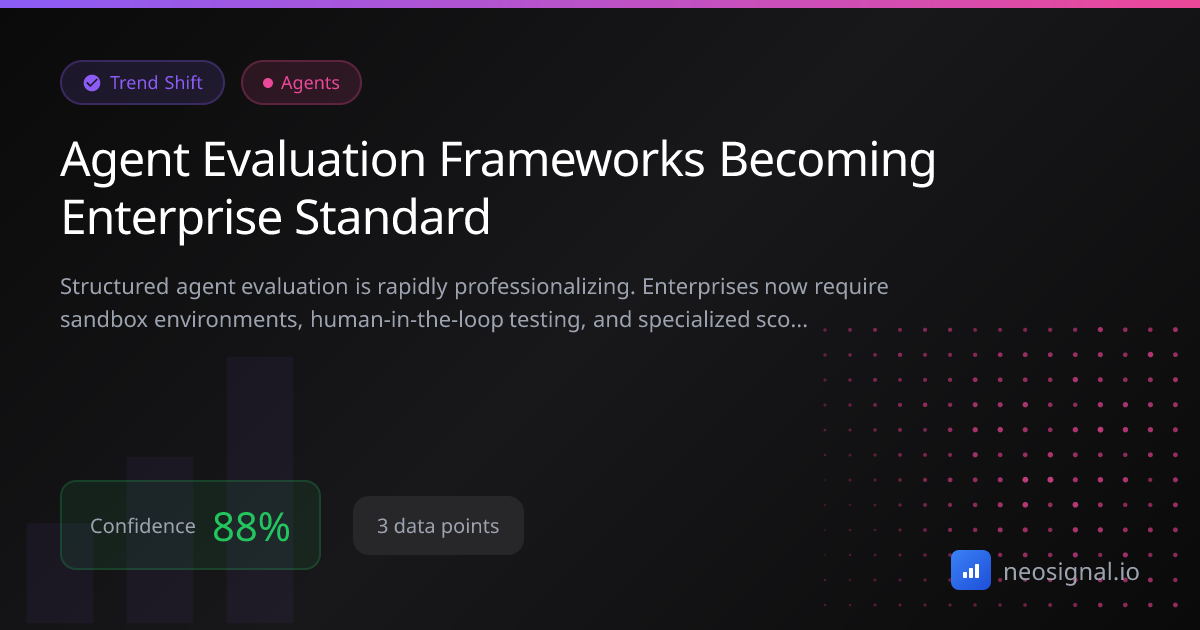 Agent Evaluation Frameworks Becoming Enterprise Standard | Trend ...