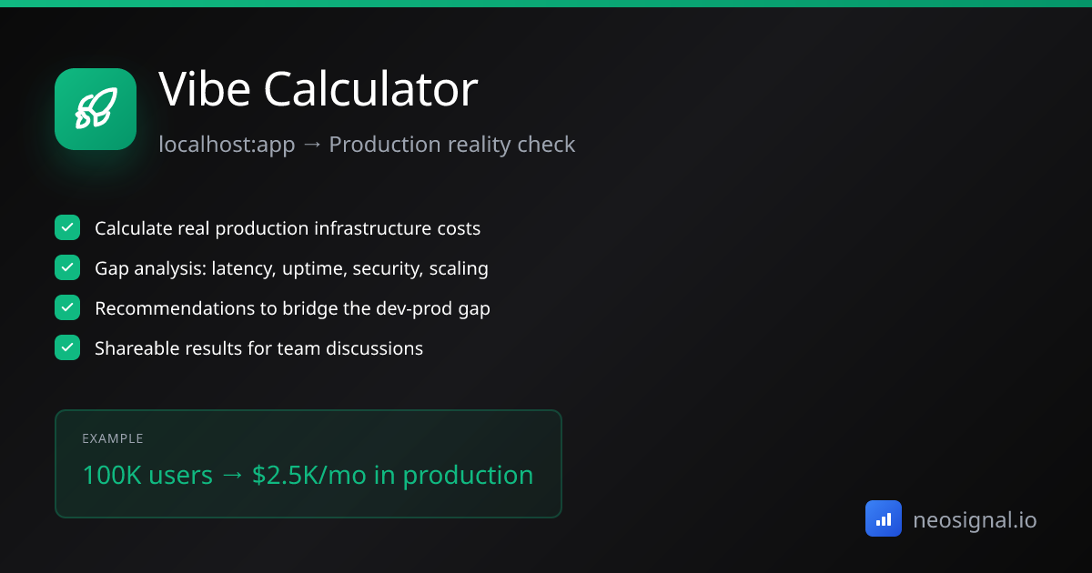 Vibe Calculator | NeoSignal Tools